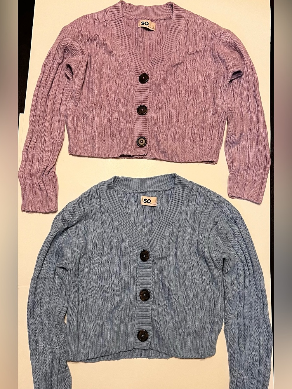 SO Lavender Ribbed Crew Neck Sweaters size Small 10-12